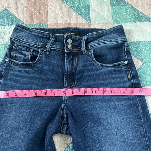 Silver Jeans Co Avery Trouser Womens 27 Bootcut Blue Stretch Denim Y2K - Picture 9 of 13